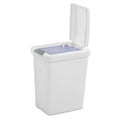 Set of 4 - White 8 Gallon Latch Top Kitchen Wastebasket Trash Can-0