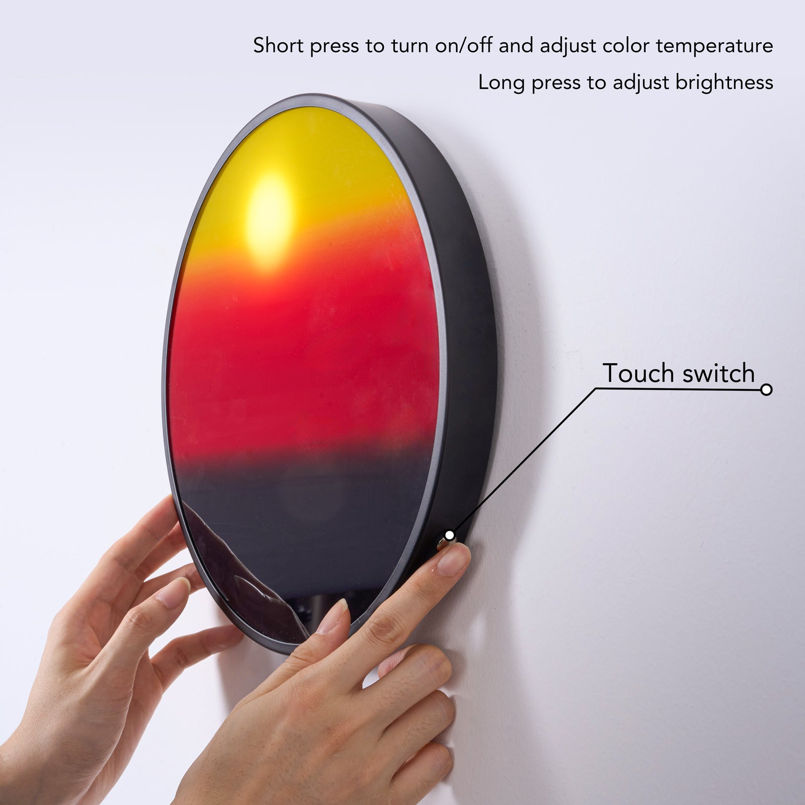 Creative Sunset Hand Pulled Night Light, Movable Sunrise to Sunset Scenery Wall Lamp, Battery Rechargeable Wall Light-3