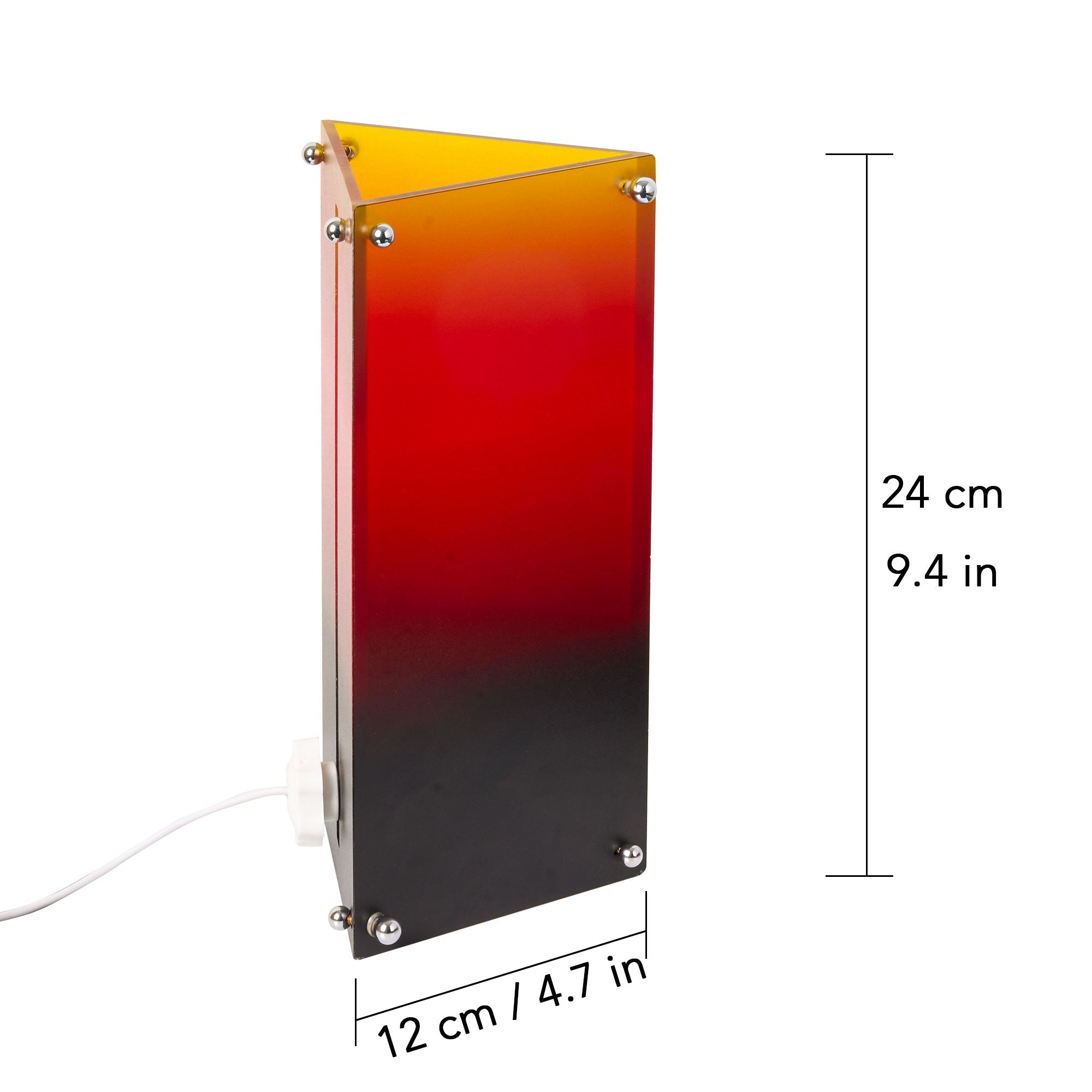 Sunrise Triangle Table Lamp - Interactive Sunset Mood Light with Manual Height-Adjustable "Sun"-4