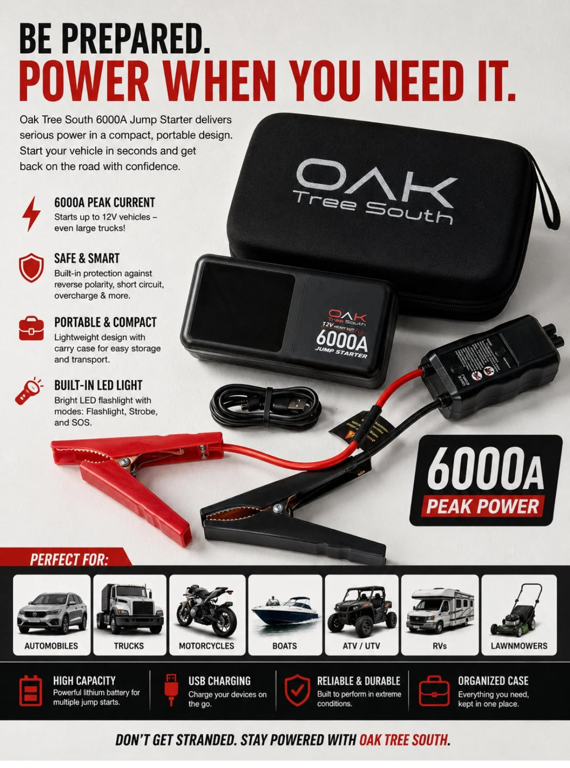 Portable Battery Jumper, 6000 Amps, Heavy Duty-11