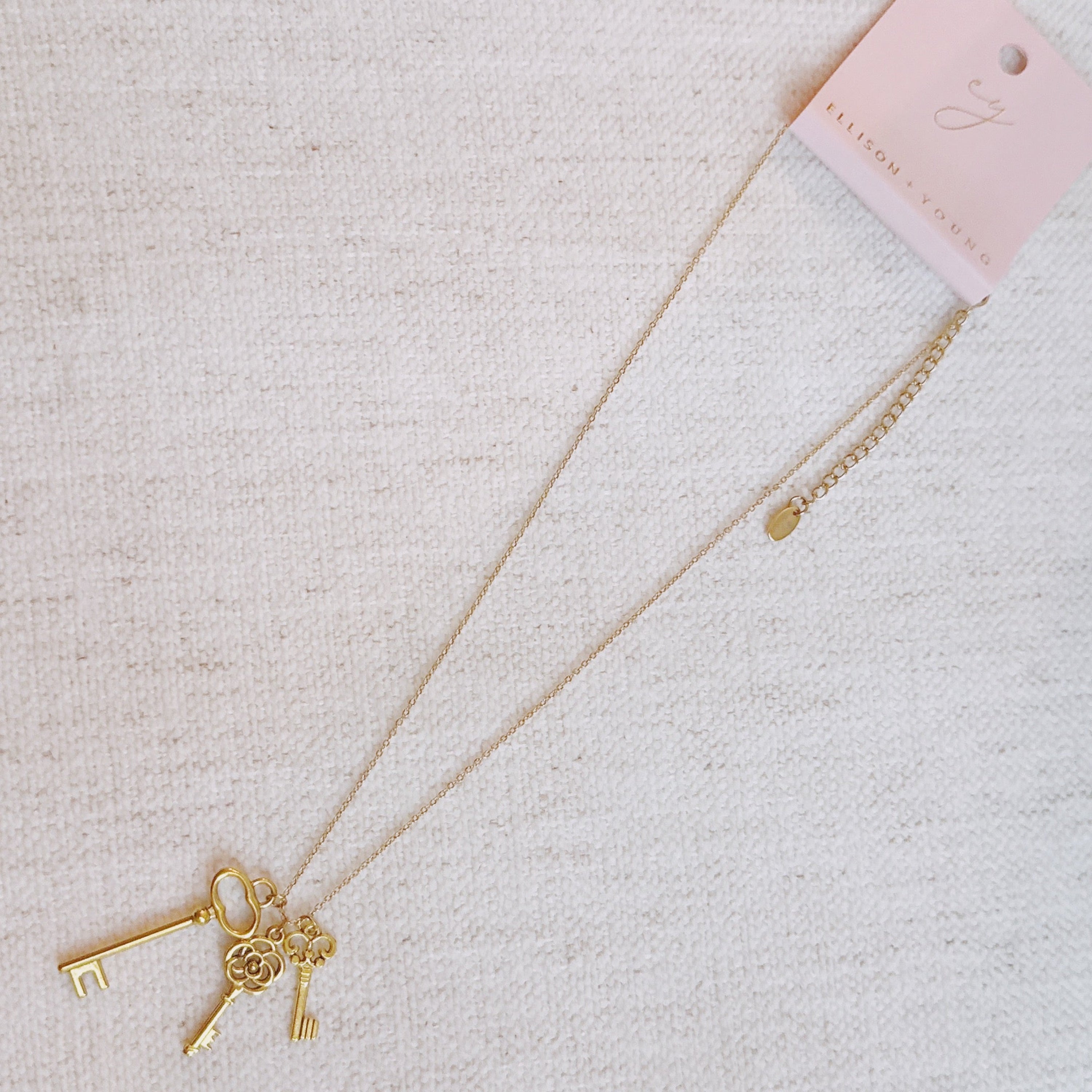 Secret Garden Key Necklace – Gold Plated | Vintage Charm, Dainty Jewelry-2
