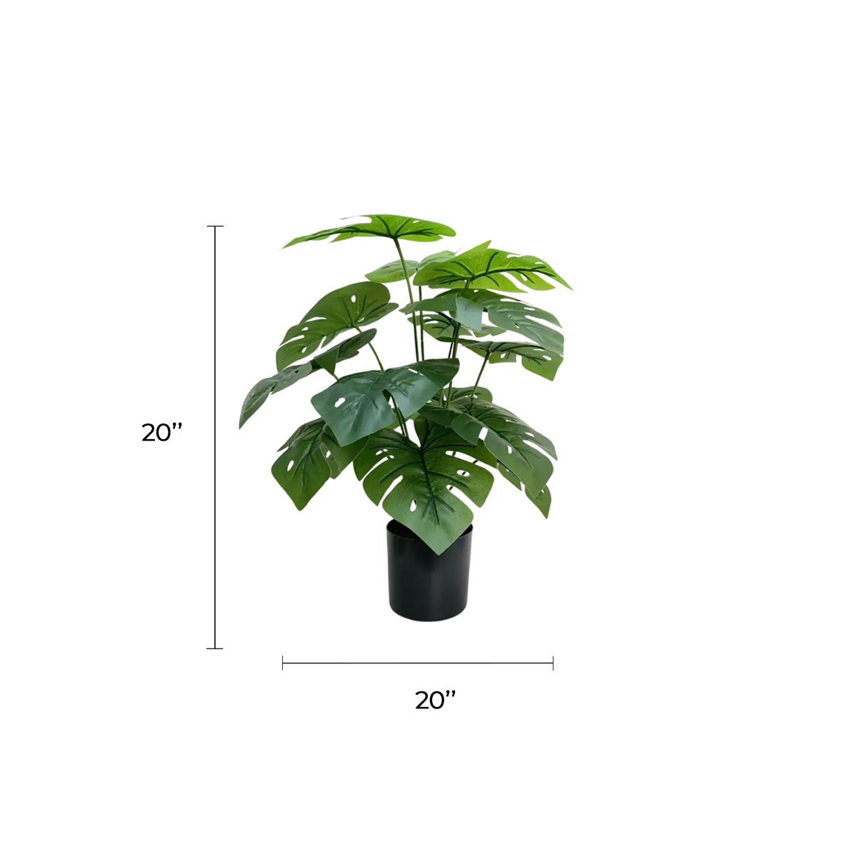 Split Philodendron Monstera Artificial Topiary Set of 8 20in-1