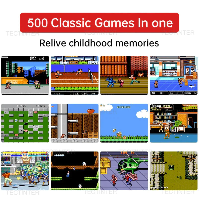 Retro Portable Mini Handheld Video Game Console with 500 Games