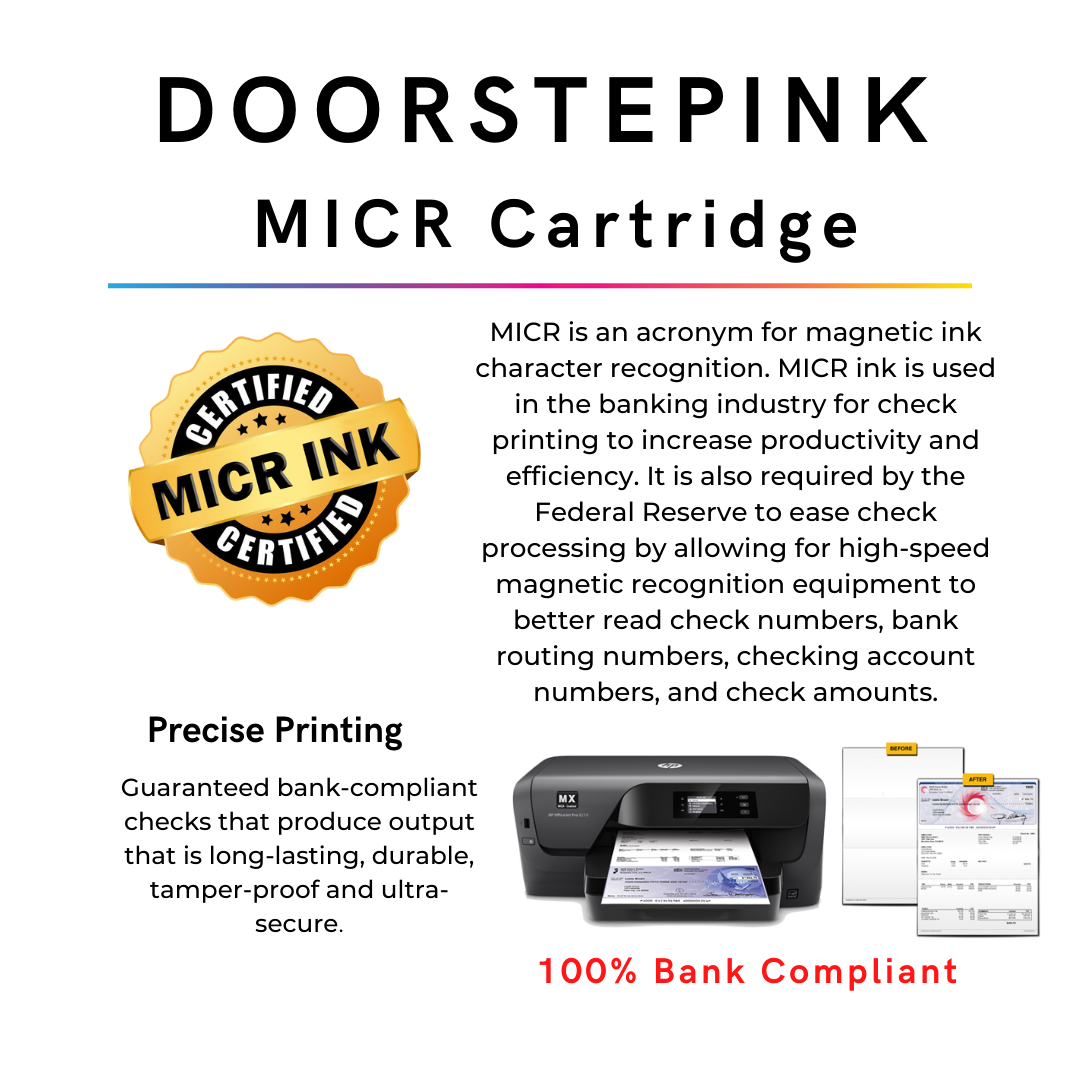 DoorStepInk Brand for HP 901XL (CC654AN) Black MICR Remanufactured in the USA Ink Cartridge, CC654AN-1