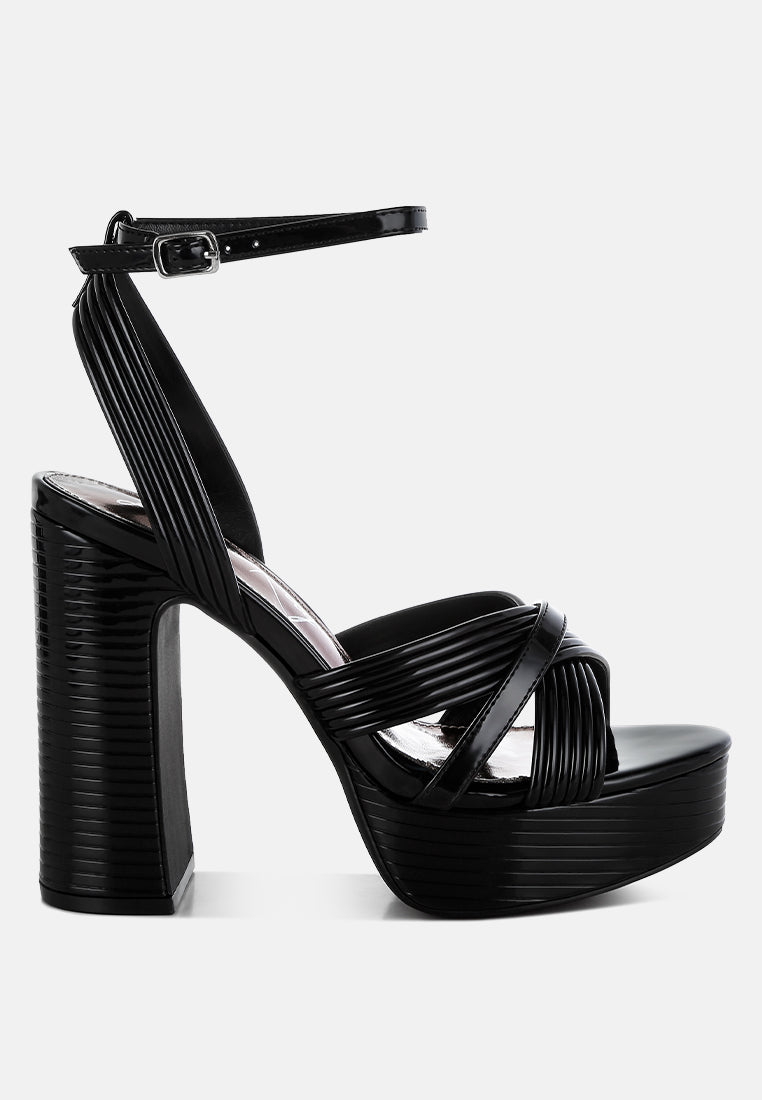 Socialite Metallic Ankle Strap Heel Sandals-0