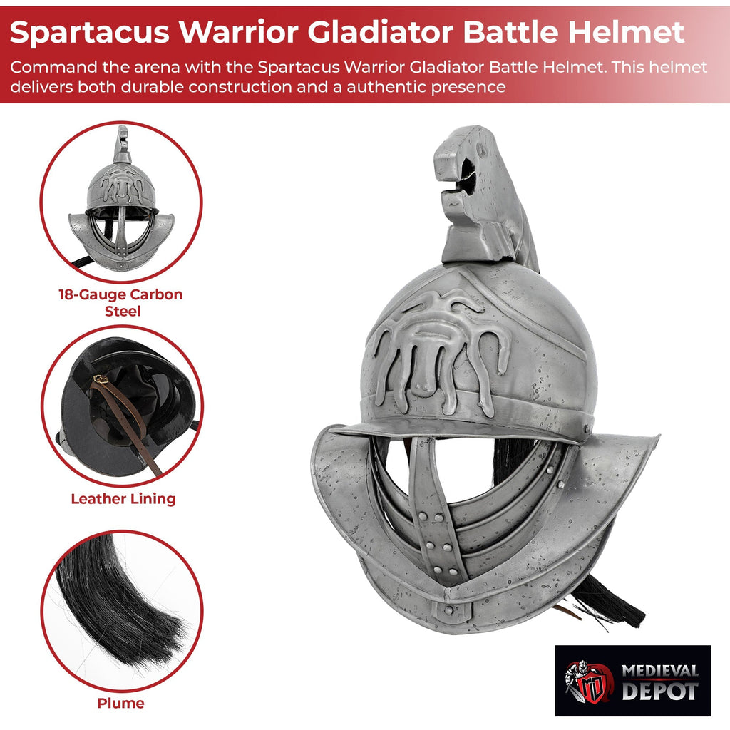 Spartacus Warrior Gladiator Battle Helmet