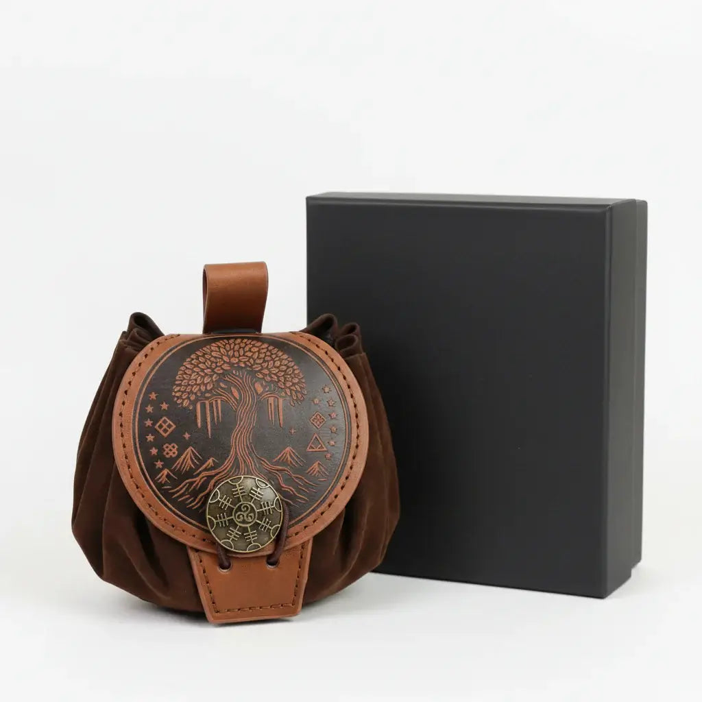Steampunk Medieval Waist Bag PU Leather Fanny Pack Punk Belt Pouch Cosplay Utility Bag for Men-4