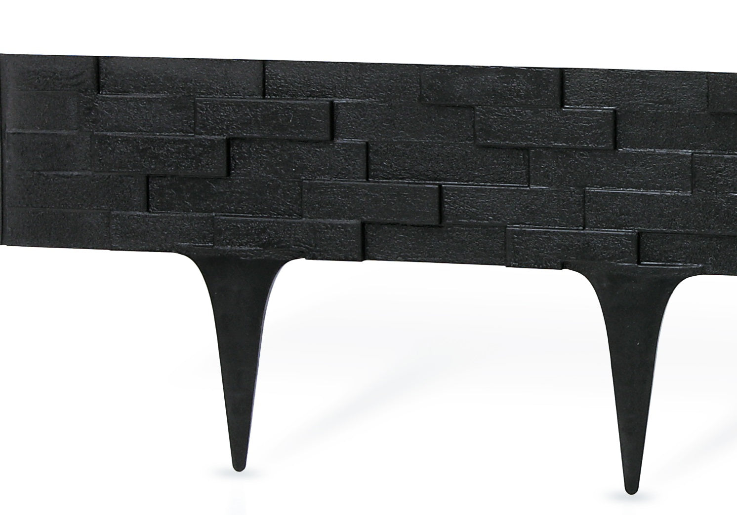 Black Slate Texture Palisade Lawn Edging, 2.38m
