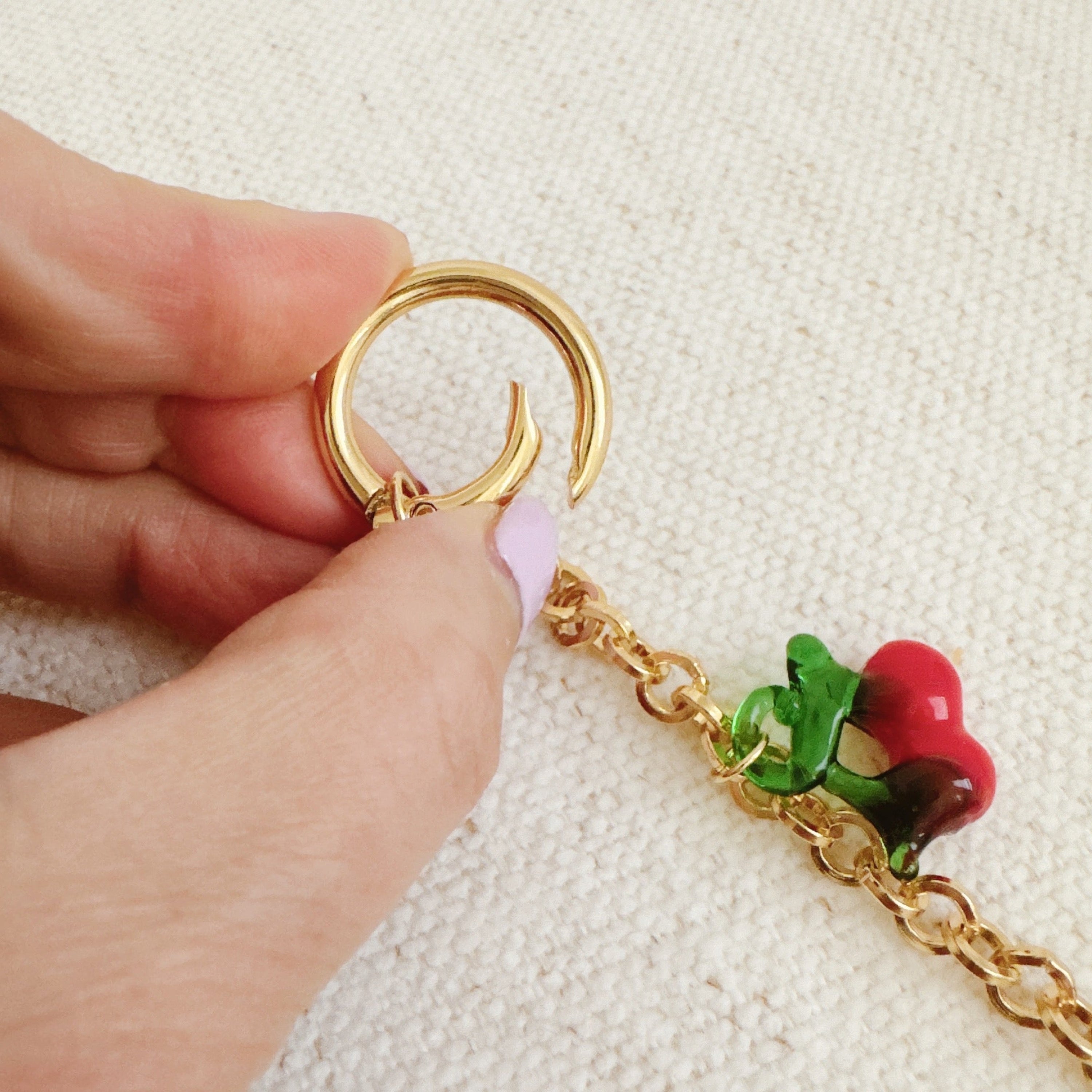 Sweet Cherry Drops Bag Charm-3