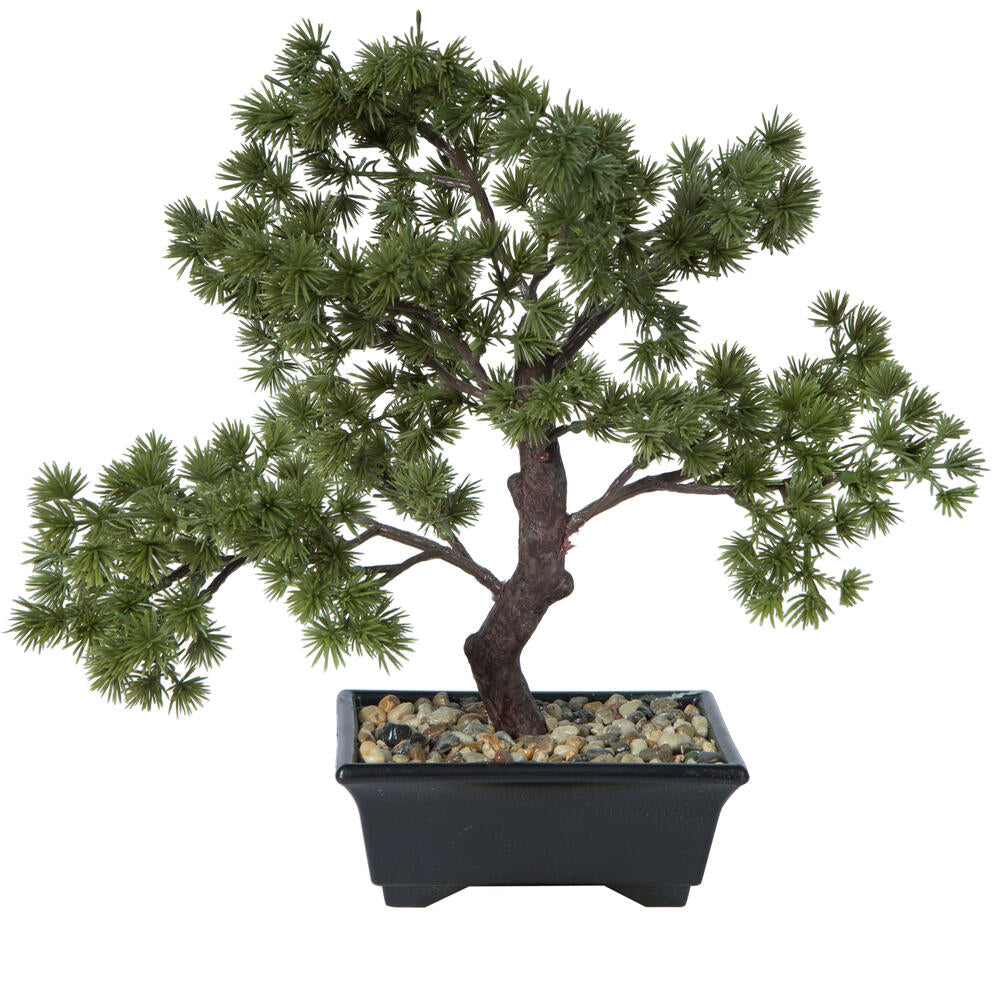 12" Artificial Potted Pine Bonsai Tree