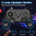 NNEIDS Wireless Bluetooth Game Console Handle For Nintendo Switch With Vibrating Gyroscope - Black
