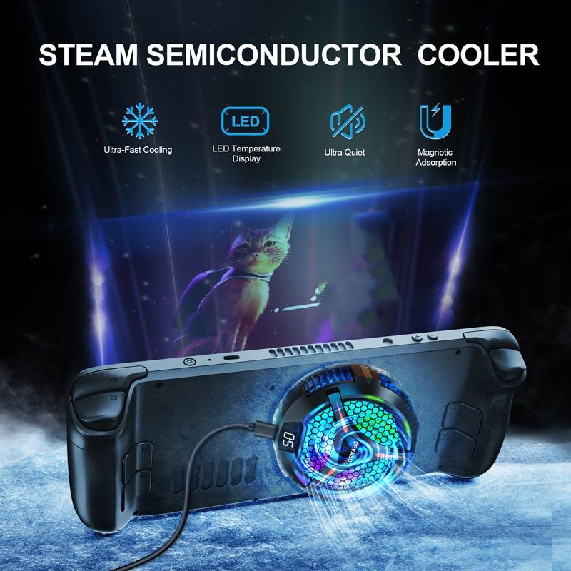 NNEIDS Steam Deck Oled Game Console With Digital Display And Metal Heat Sink
