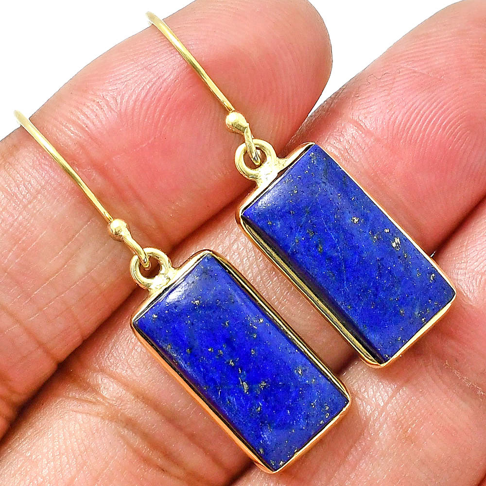 18K Gold Plated Rectangle Gemstone Pendant & Earrings Jewelry Set TGT1002 TM-1001-4