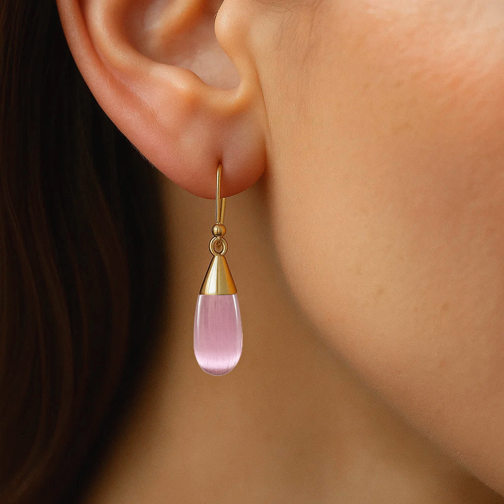 Elegant 18K Gold Plated Teardrop Pendant & Earrings Jewelry Set TGT1004 TM-1024-3