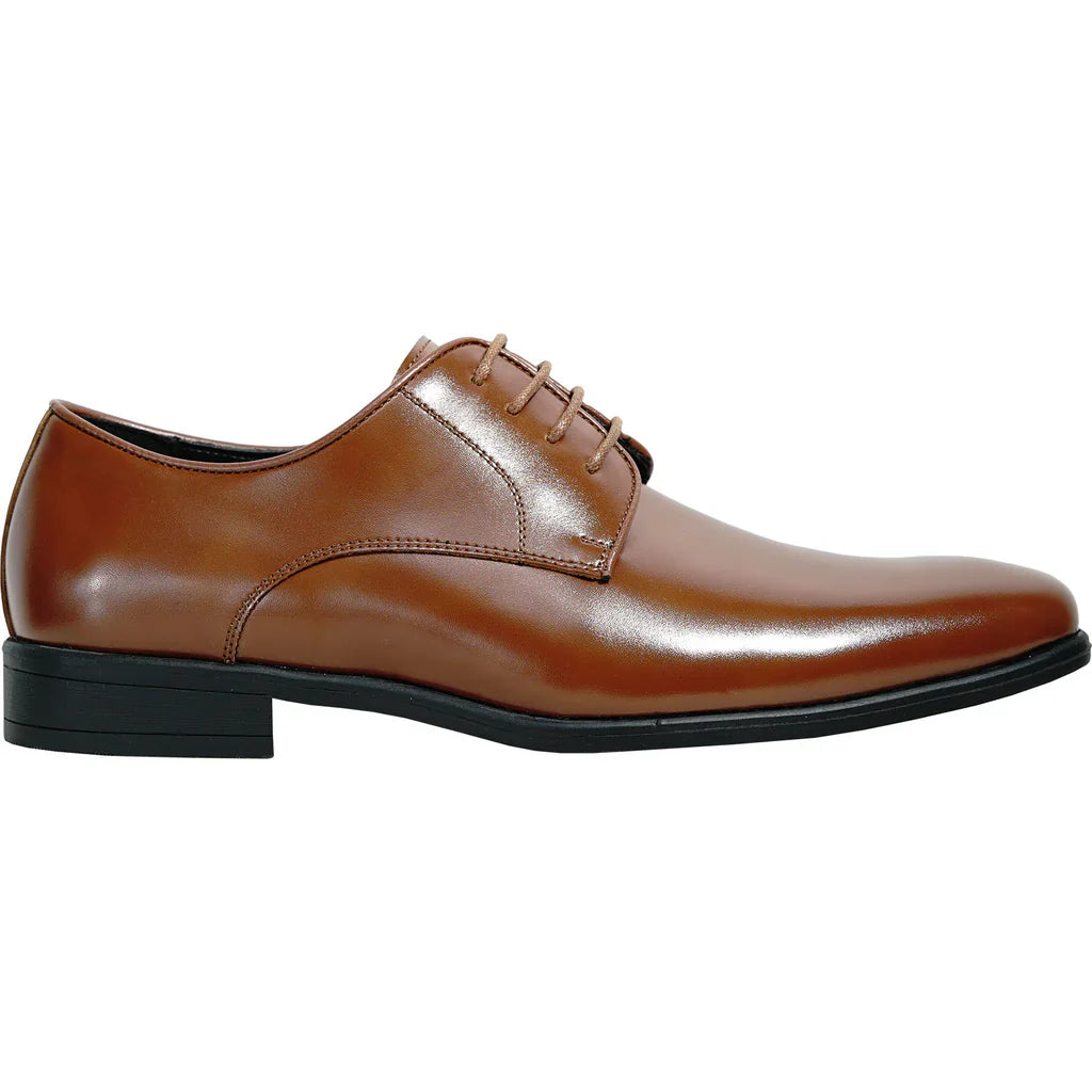 MIDNIGHT BLUE Men Dress Shoe TAB-2 Oxford Formal Tuxedo for Prom & Wedding Shoe Dark Brown Matte - Wide Width Available-4