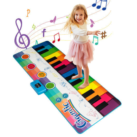 Floor Piano Dance Mat for Kids Musical Playmat with 8 Instrument Sounds-1