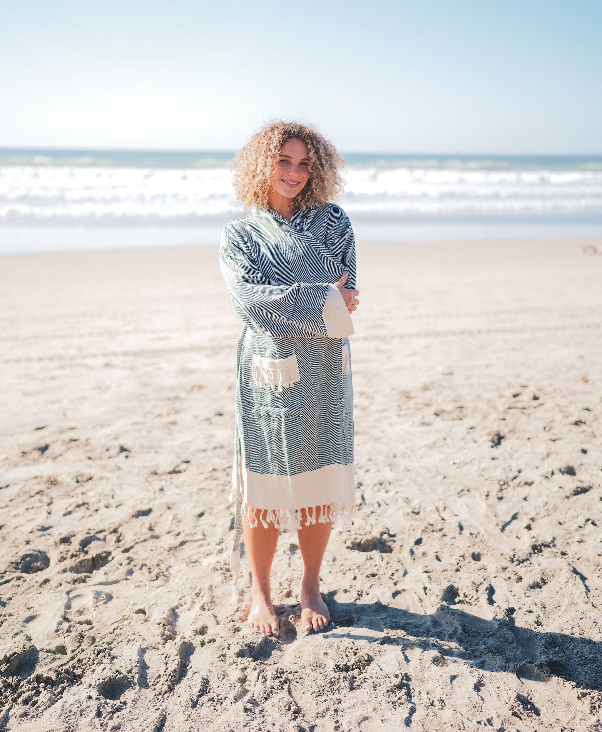 The Spa Day Bundle – Turkish Bathrobe + Turkish Towel + 2 Artisan Soaps-1