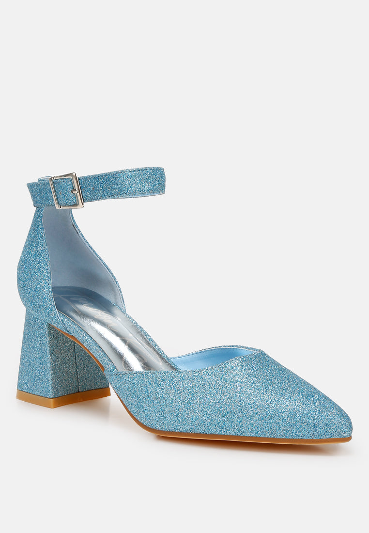 Taznia Glitter Block Heel Sandals-1