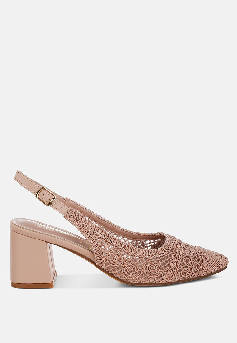 Tolina Knitted Pointy Toe Slingback Sandals-6
