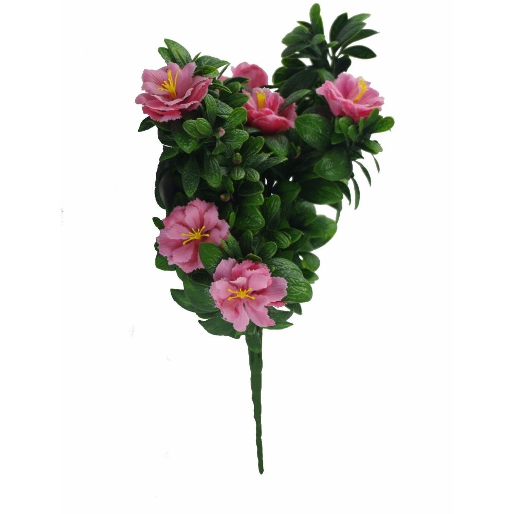 Pink Rose Bunch Artificial Hanging Plant 18in – UV Resistant-0
