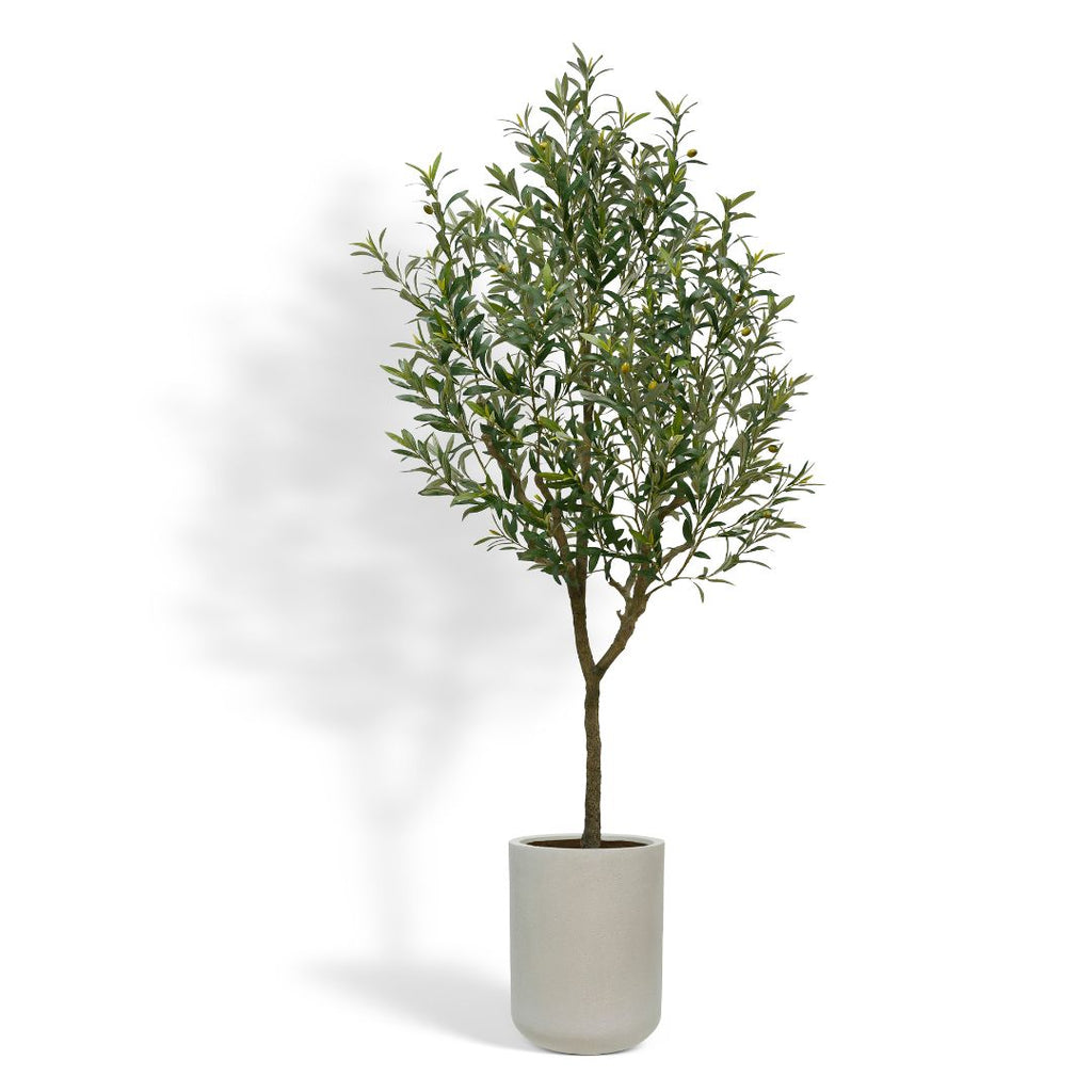 7ft Artificial Olive Tree with Planter-0