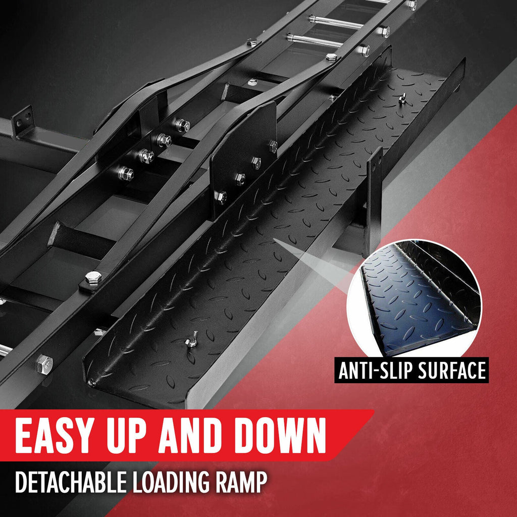 NNEDSZ Motorcycle Motorbike Carrier Rack Towbar Arm Rack Dirt Bike Ramp-2