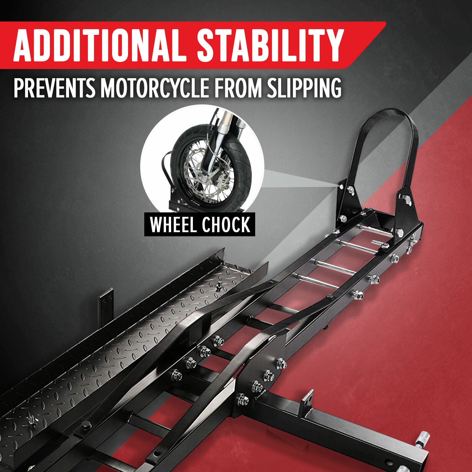 NNEDSZ Motorcycle Motorbike Carrier Rack Towbar Arm Rack Dirt Bike Ramp-3