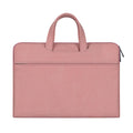 NNEDSZ Waterproof Portable One-shoulder Handbag for 15.6 Laptops with Hidden Zipper and Suitcase Belt - Pink