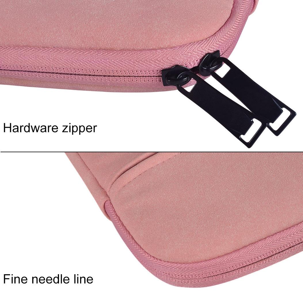 NNEDSZ Waterproof Portable One-shoulder Handbag for 15.6 Laptops with Hidden Zipper and Suitcase Belt - Pink