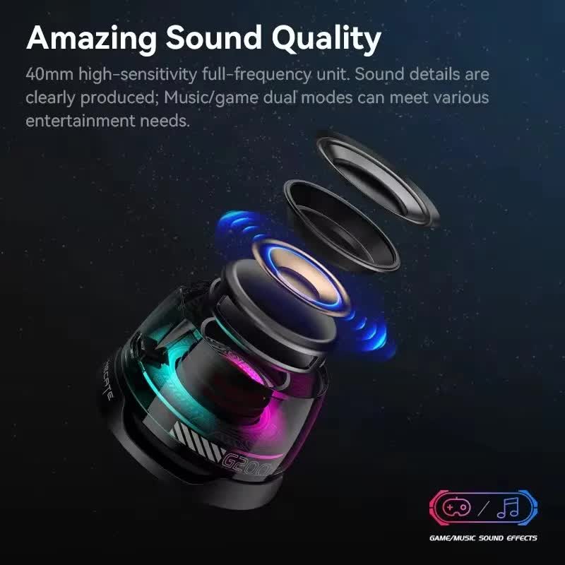NNEDSZ White Portable Mini Bluetooth Speaker with Magnetic Base, High-Quality Bass and Surround Sound, Colorful Ambient Lighting, USB Rechargeable, 6-Hour Battery Life