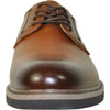 VANGELO Men Dress Shoe VALLO-1 Oxford Formal Tuxedo for Prom and Wedding Brown Matte - Wide Width Available - Ortholite Insole-2