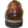 VANGELO Men Dress Shoe VALLO-1 Oxford Formal Tuxedo for Prom and Wedding Brown Matte - Wide Width Available - Ortholite Insole-3