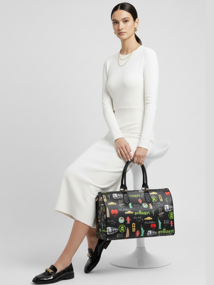 LA VIE EN ROSE Manhattan Handbag BYMANYC ® New York Vegan Elegance-2