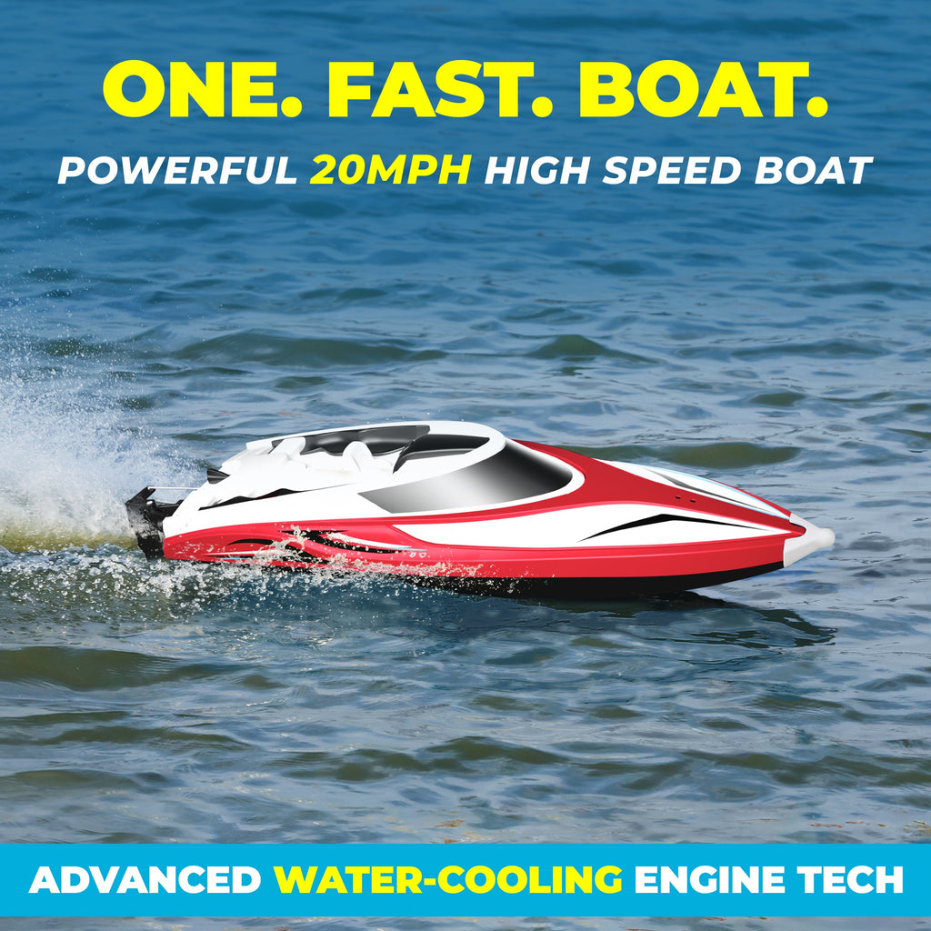 Force1 Velocity H102 RC Boat - Red-2