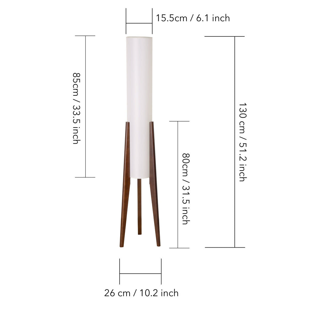 Modern Cylinder Floor Lamp with Wooden Tripod Legs-3