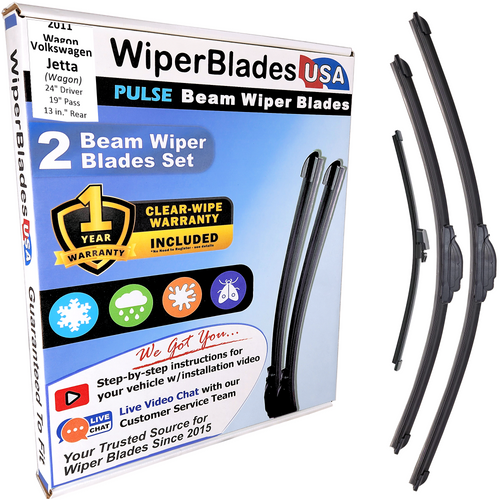 2011 Volkswagen Jetta (Wagon) Wiper Blades Set w/1yr Warranty (Set of 3) w/Rear-0