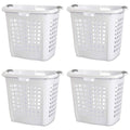 Set of 4 Heavy Duty Plastic Laundry Hamper Dirty Clothes Basket-0