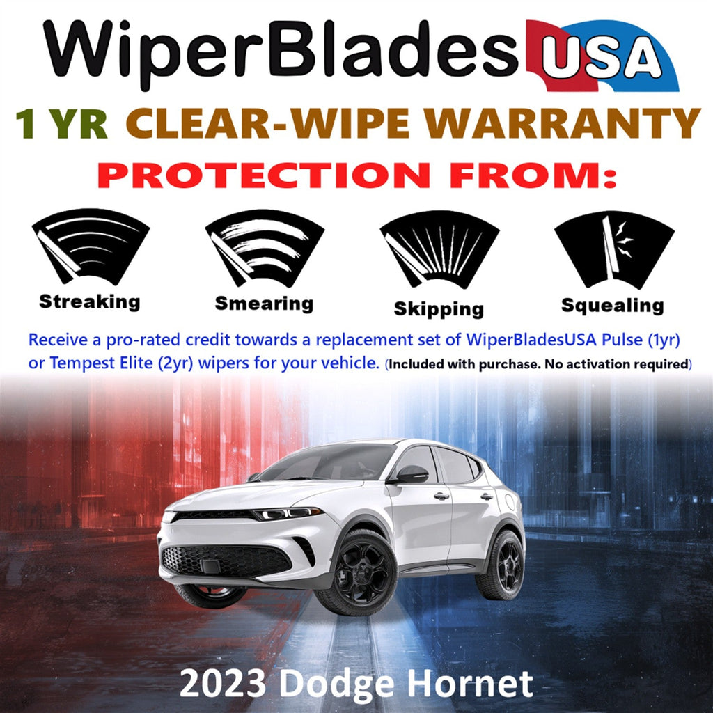 2023 Dodge Hornet Wiper Blades Set w/1yr Warranty (Set of 2) Pulse Beam Wipers-1