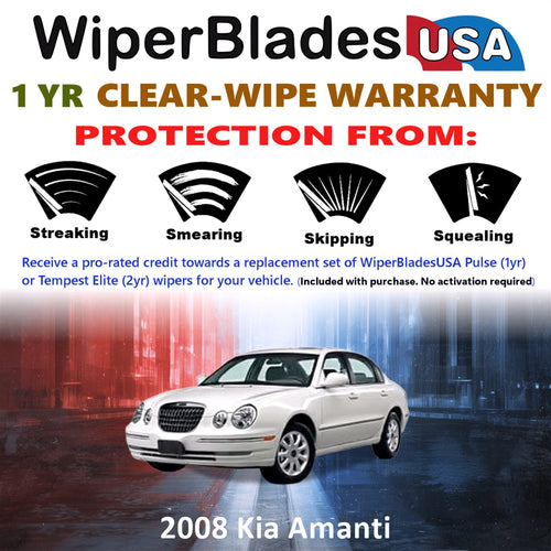 2008 Kia Amanti Wiper Blades Set w/1yr Warranty (Set of 2) Pulse Beam Wipers-1