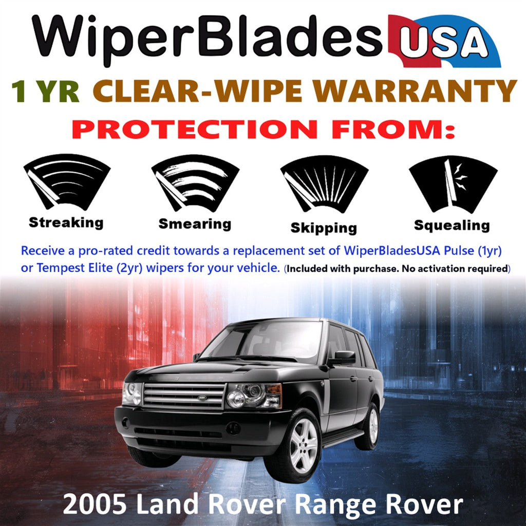 2005 Land Rover Range Rover Wiper Blades w/1yr Warranty (Set of 3) w/Rear Wipers-1
