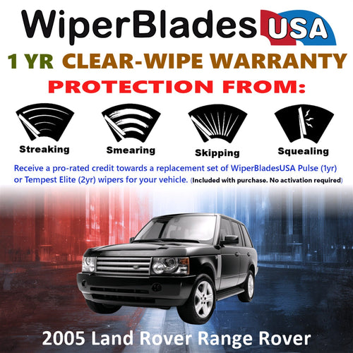 2005 Land Rover Range Rover Wiper Blades w/1yr Warranty (Set of 3) w/Rear Wipers-1