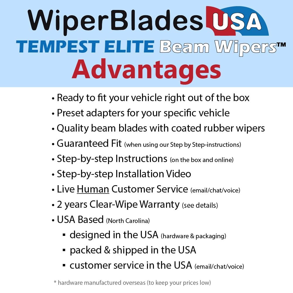 2019 GMC Savana 3500 Wiper Blades w/2yr Wear Warranty (Set of 2) Beam Wipers-3