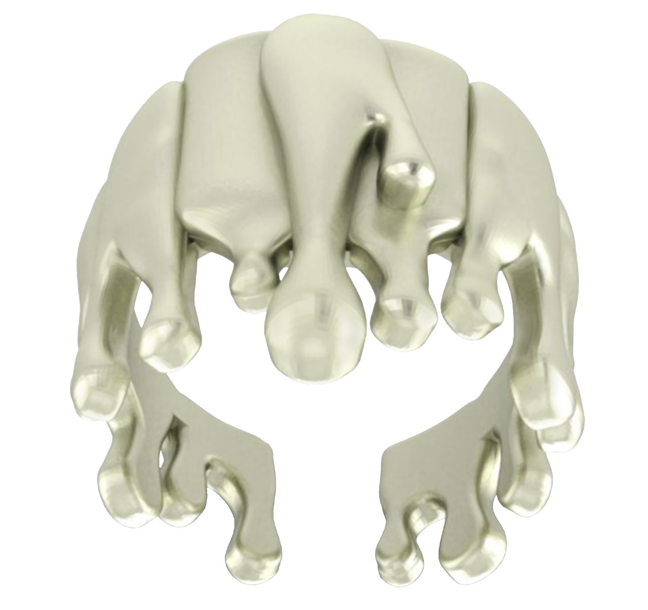 Antonio Wehrli Gravity Paint Drip Ring: Art into Jewelry-Sterling Silver-25