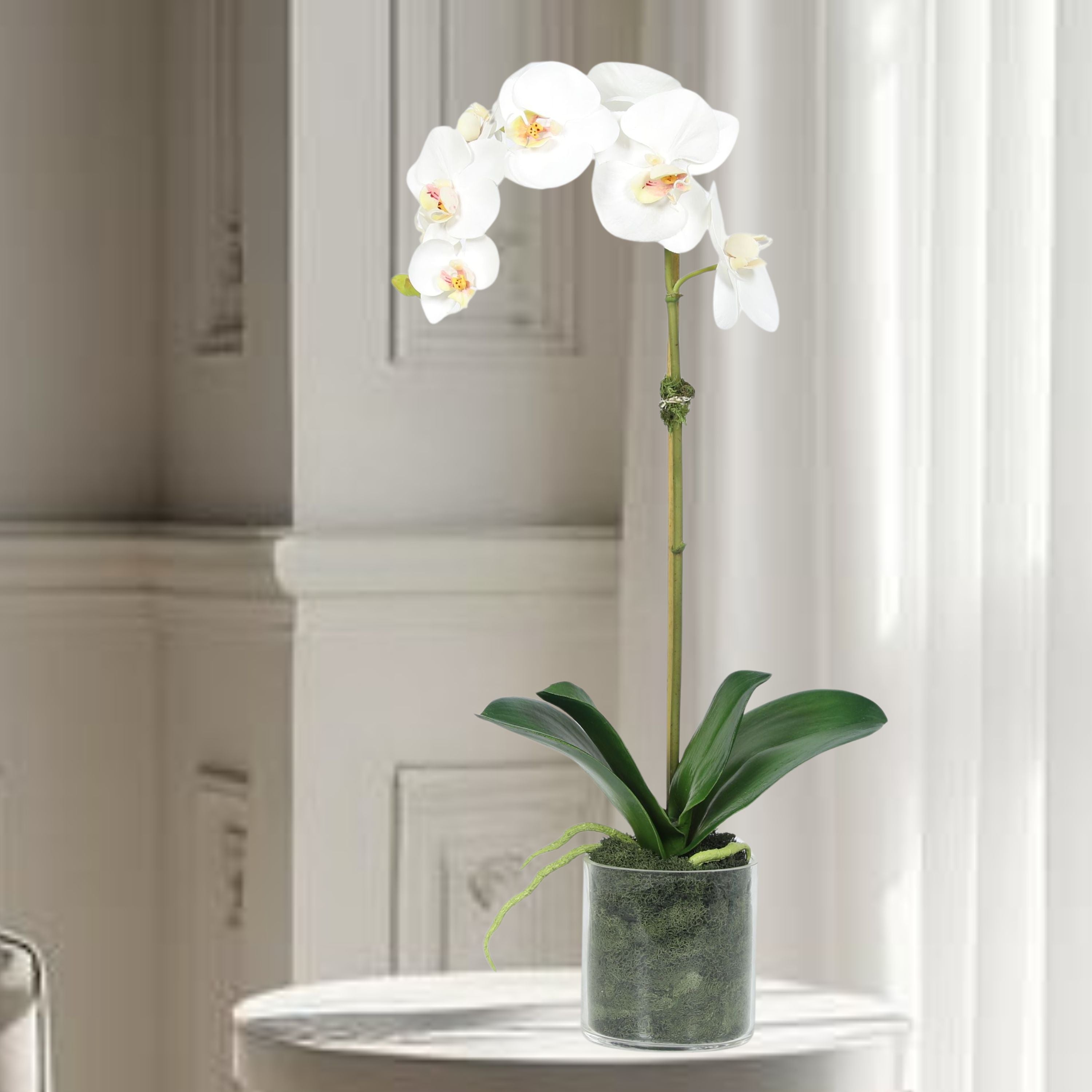 Artificial Orchid Plant in Vase - 20"-0