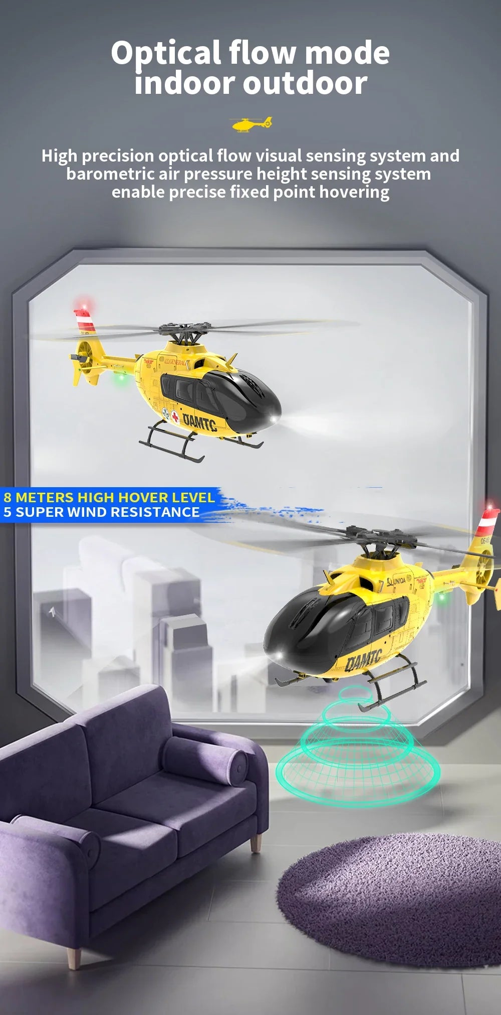 YXZNRC EC135 6CH RC Helicopter