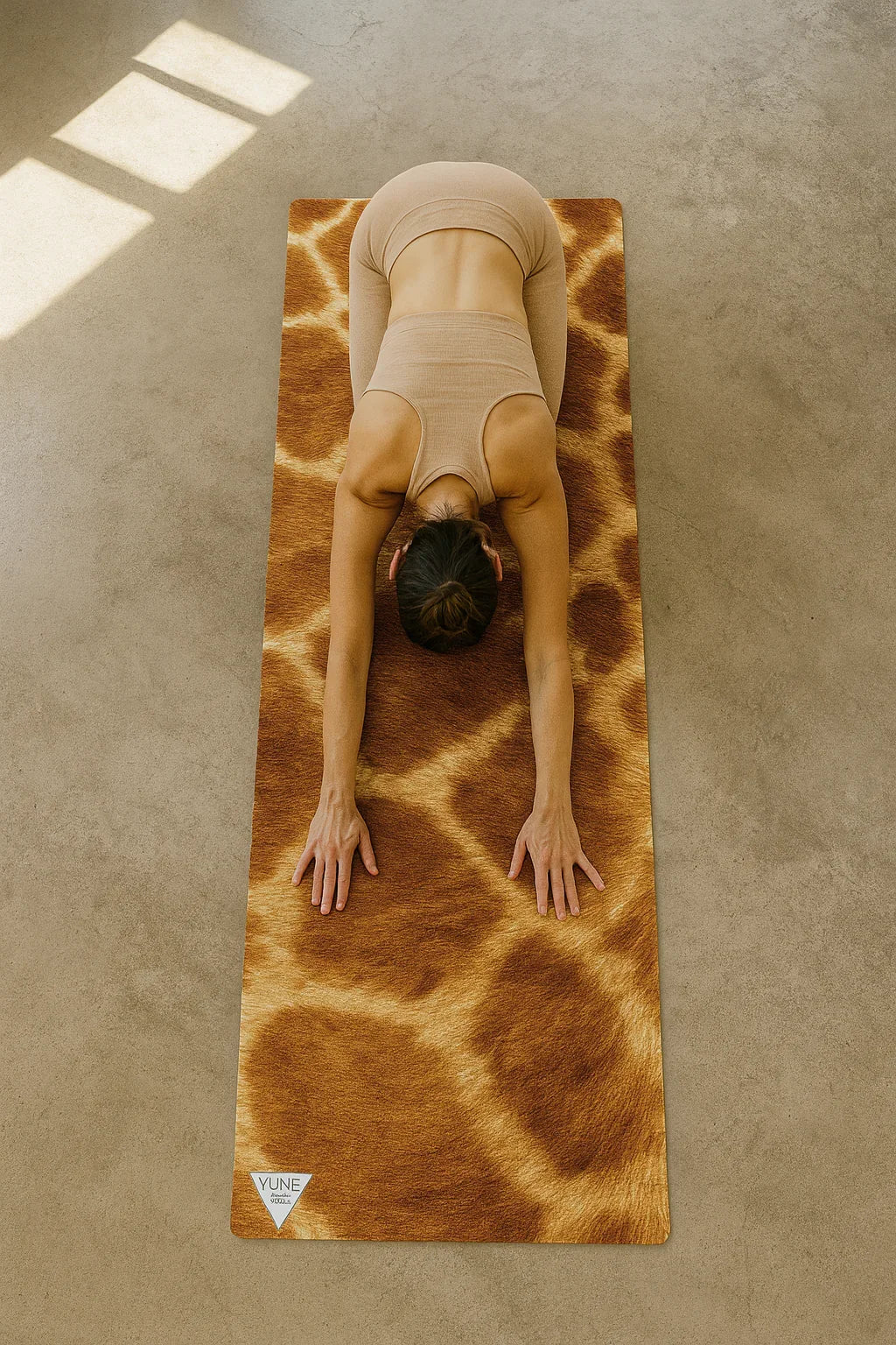 Giraffe Print Eco Yoga Mat – 6mm Support, Non-Slip Surface | Yune-0
