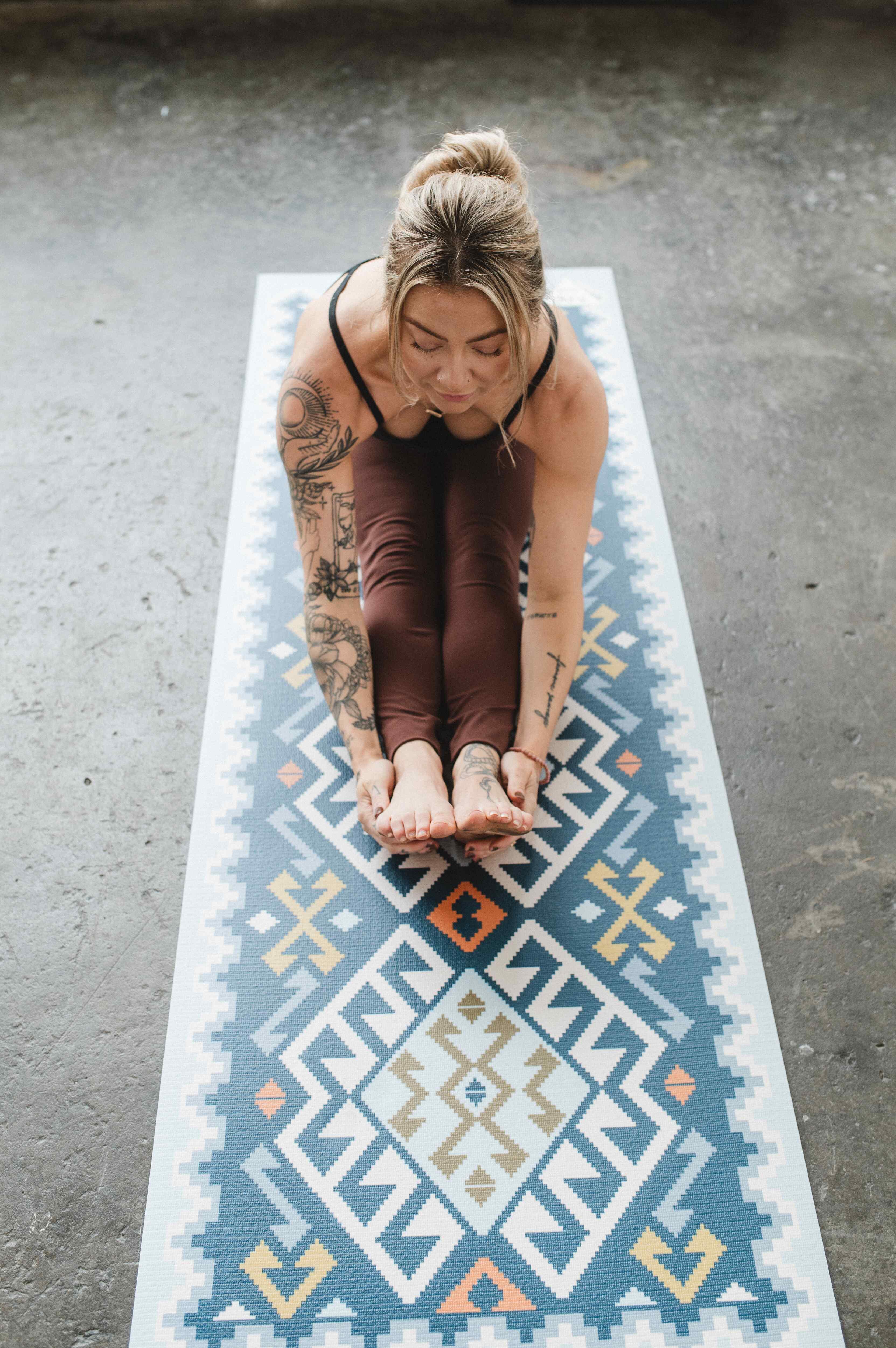 Yoga Mat | 6mm Thick | Blue | Non-Slip | Eco Friendly | Yune Yoga | Moab River-3