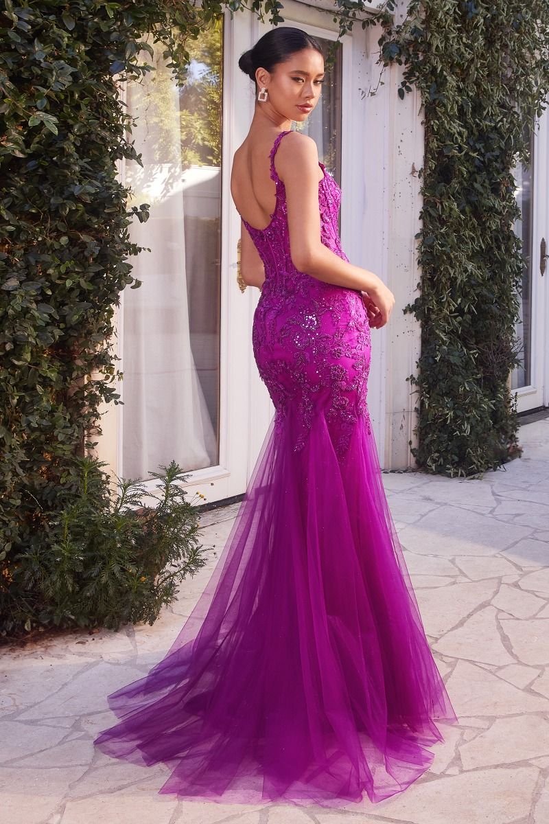 Lace & Tulle Mermaid Gown-1