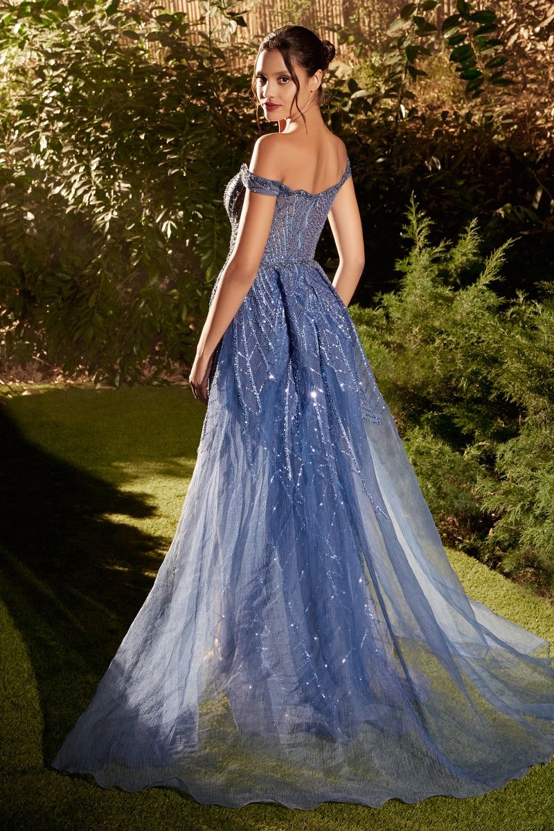 Embellished Off The Shoulder Gown-2