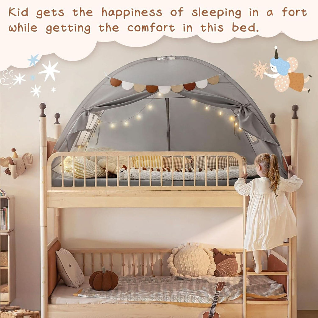 Twin Bed Tent Canopy Blackout Privacy PlayhouseKit-1